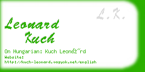 leonard kuch business card